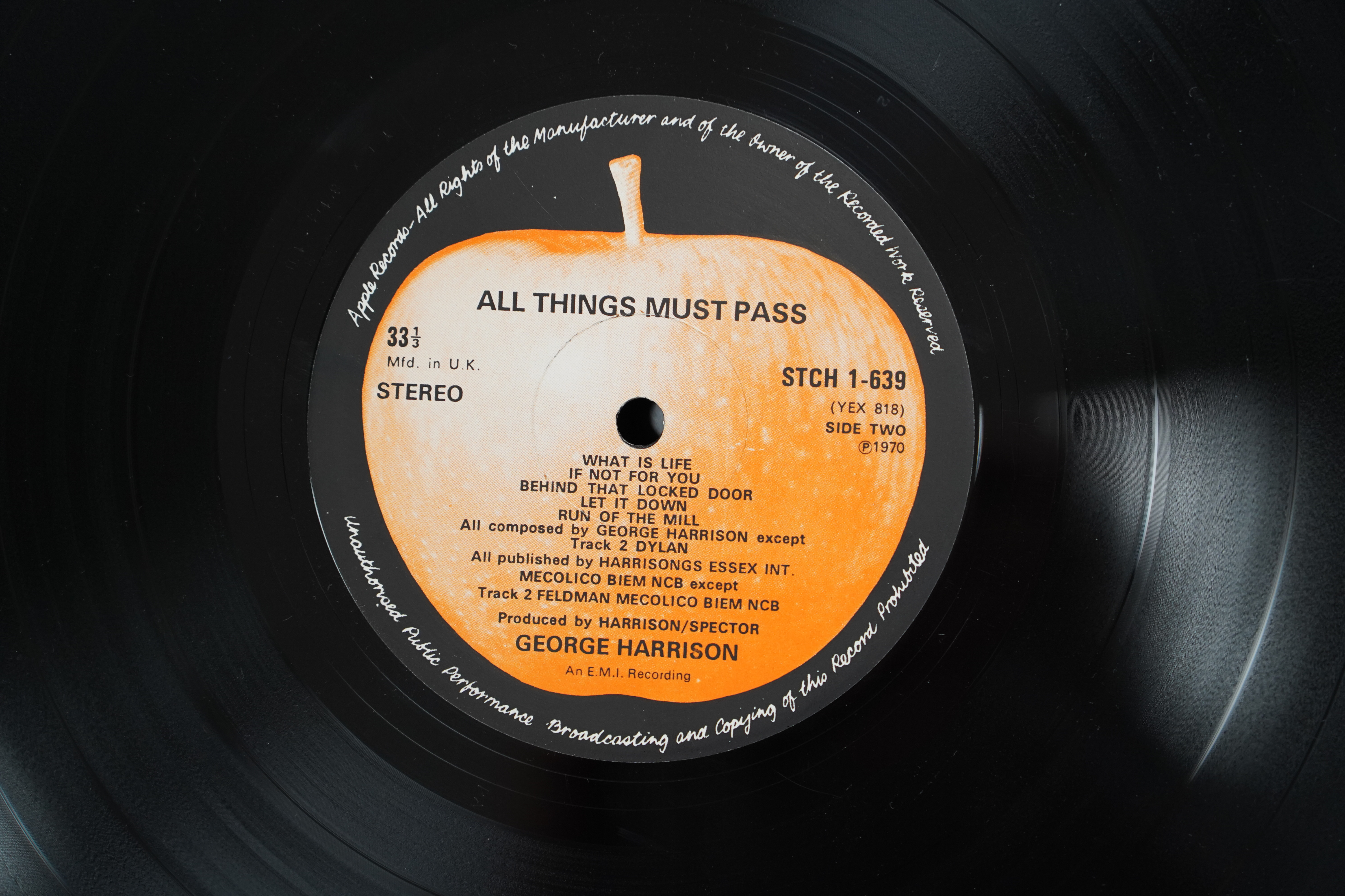 George Harrison, All Things Must Pass 3-LP box set (missing poster), STH 1-639